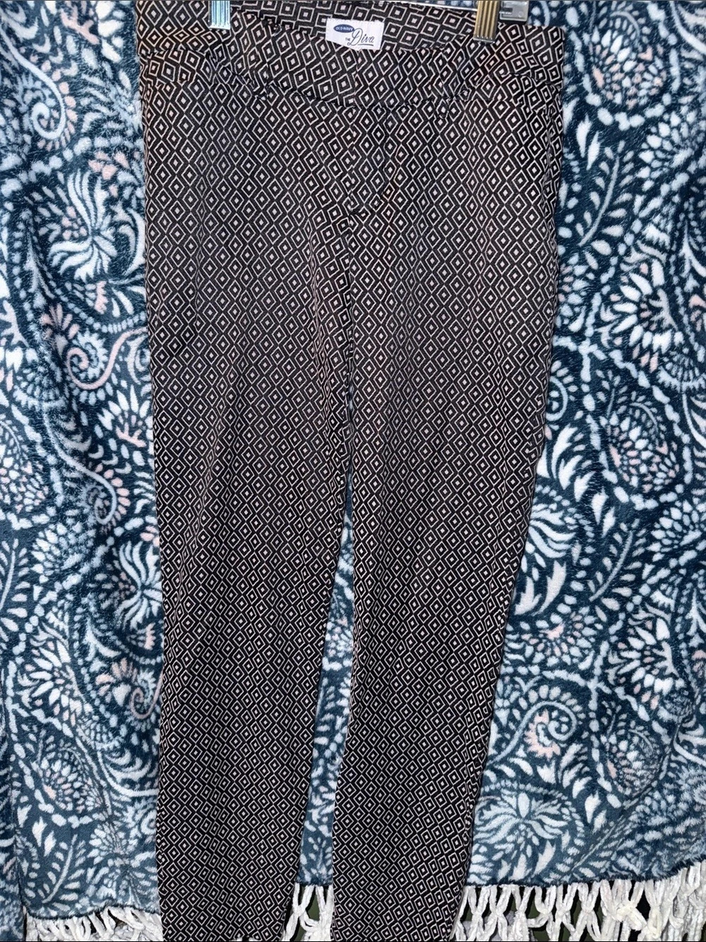 Old Navy The Diva Skinny Pants Geometric Leggings Black & White Size 0